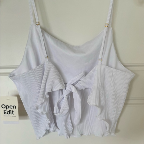 Open Edit White Tie Back‎ Strappy Tank Size M NWT - Picture 7 of 8